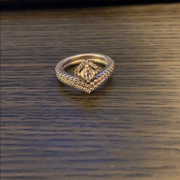 Pandora Silver Ring w/ matching Band - Picture 2 of 3